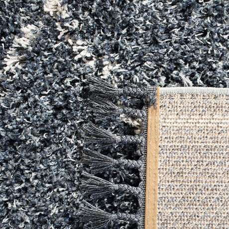 Safavieh Pro Lux Shag Plx433L Cream / Blue Rugs.