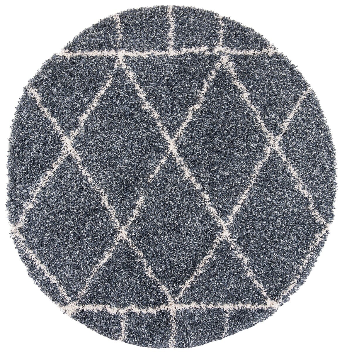 Safavieh Pro Lux Shag Plx433L Cream / Blue Moroccan Area Rug