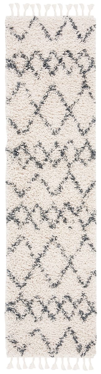 Safavieh Pro Lux Shag Plx434A Cream / Blue Moroccan Area Rug