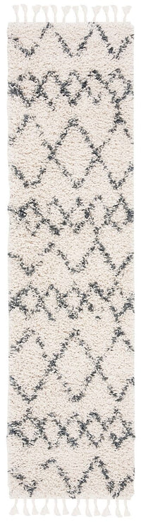 Safavieh Pro Lux Shag Plx434A Cream / Blue Moroccan Area Rug