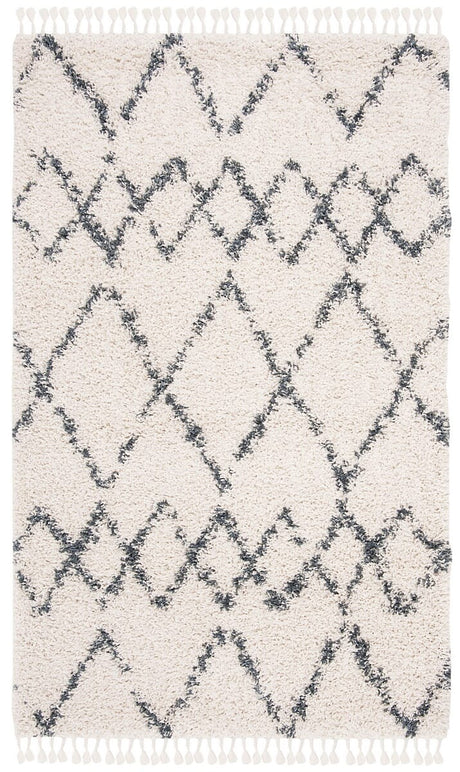 Safavieh Pro Lux Shag Plx434A Cream / Blue Rugs.
