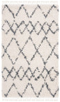 Safavieh Pro Lux Shag Plx434A Cream / Blue Moroccan Area Rug