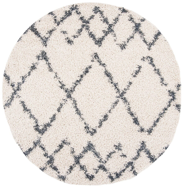 Safavieh Pro Lux Shag Plx434A Cream / Blue Moroccan Area Rug