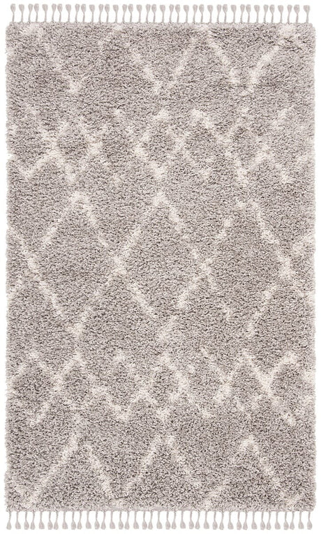 Safavieh Pro Lux Shag Plx434F Grey / Cream Rugs.