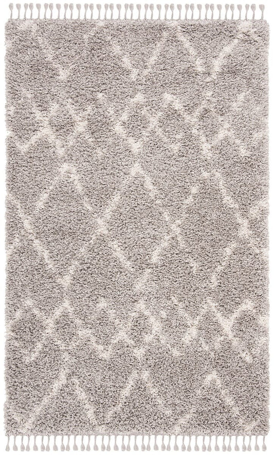 Safavieh Pro Lux Shag Plx434F Grey / Cream Moroccan Area Rug