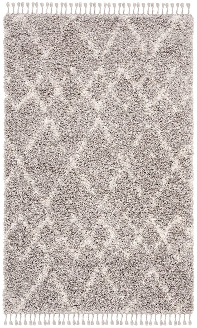 Safavieh Pro Lux Shag Plx434F Grey / Cream Rugs.