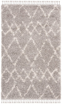 Safavieh Pro Lux Shag Plx434F Grey / Cream Moroccan Area Rug