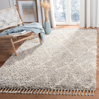 Safavieh Pro Lux Shag Plx434F Grey / Cream Moroccan Area Rug