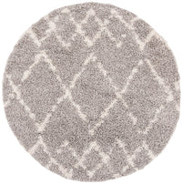 Safavieh Pro Lux Shag Plx434F Grey / Cream Moroccan Area Rug