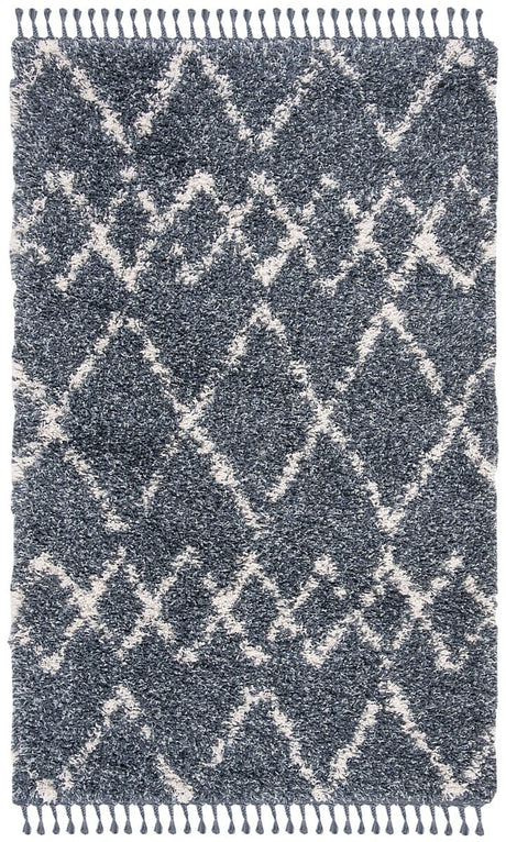 Safavieh Pro Lux Shag Plx434L Cream / Blue Rugs.