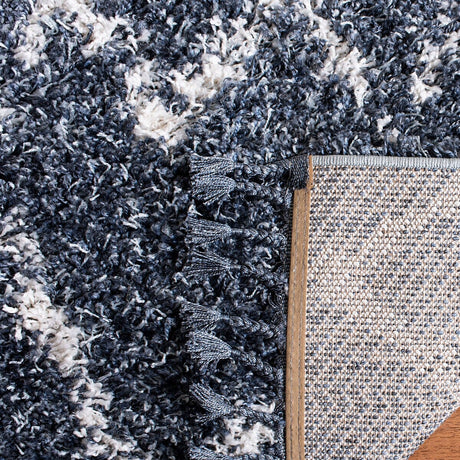 Safavieh Pro Lux Shag Plx434L Cream / Blue Rugs.