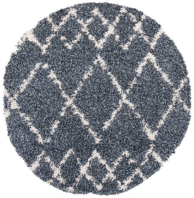 Safavieh Pro Lux Shag Plx434L Cream / Blue Moroccan Area Rug