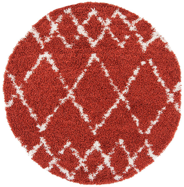 Safavieh Pro Lux Shag Plx434P Rust / Creme Rugs.