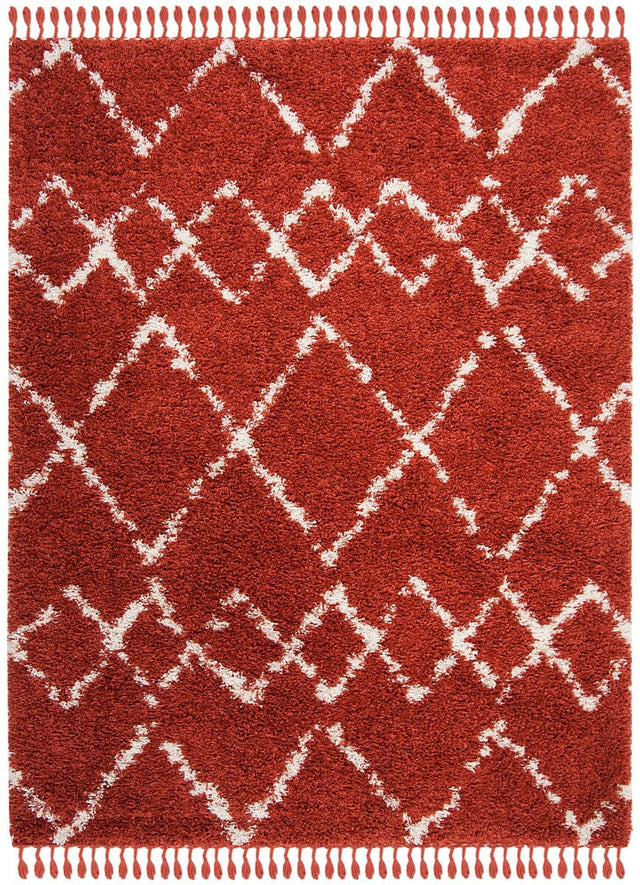 Safavieh Pro Lux Shag Plx434P Rust / Creme Rugs.