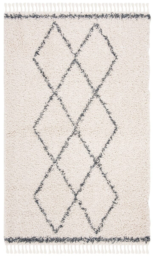 Safavieh Pro Lux Shag Plx435A Cream / Blue Rugs.