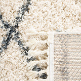 Safavieh Pro Lux Shag Plx435A Cream / Blue Rugs.