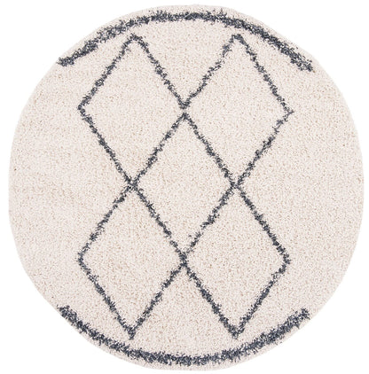 Safavieh Pro Lux Shag Plx435A Cream / Blue Moroccan Area Rug