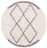 Safavieh Pro Lux Shag Plx435A Cream / Blue Moroccan Area Rug