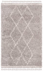 Safavieh Pro Lux Shag Plx435F Grey / Cream Moroccan Area Rug