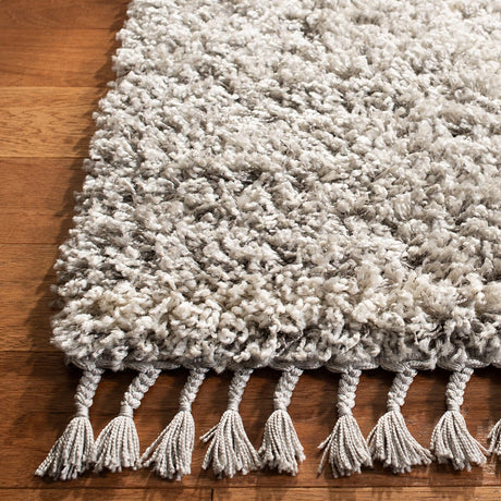 Safavieh Pro Lux Shag Plx435F Grey / Cream Rugs.