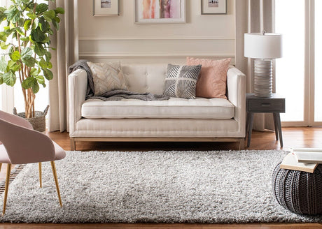 Safavieh Pro Lux Shag Plx435F Grey / Cream Rugs.
