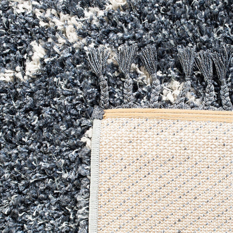 Safavieh Pro Lux Shag Plx435L Cream / Blue Rugs.