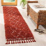 Safavieh Pro Lux Shag Plx435P Rust / Creme Rugs.