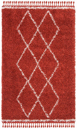 Safavieh Pro Lux Shag Plx435P Rust / Creme Rugs.