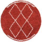 Safavieh Pro Lux Shag Plx435P Rust / Creme Rugs.