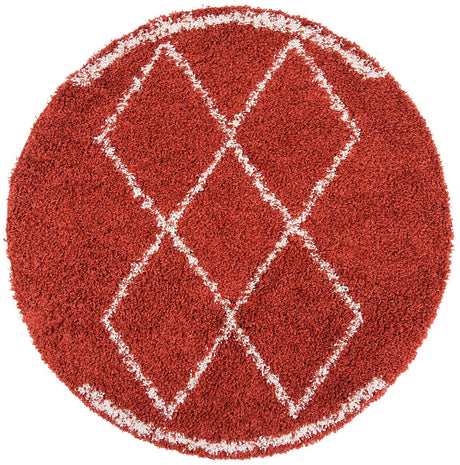 Safavieh Pro Lux Shag Plx435P Rust / Creme Rugs.