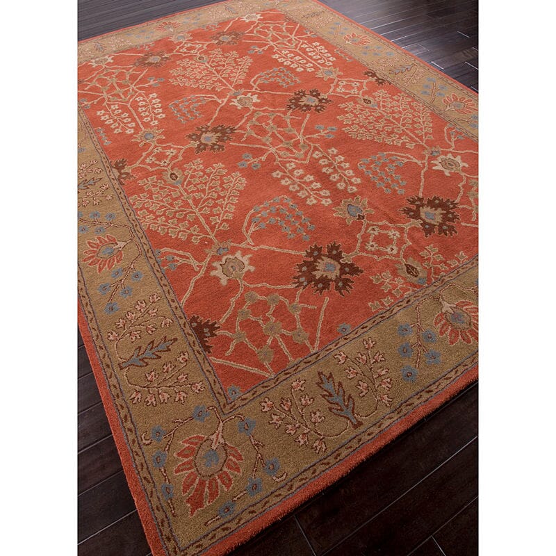 Jaipur Poeme Chambery Pm51 Orange Rust / Gold Brown Area Rug