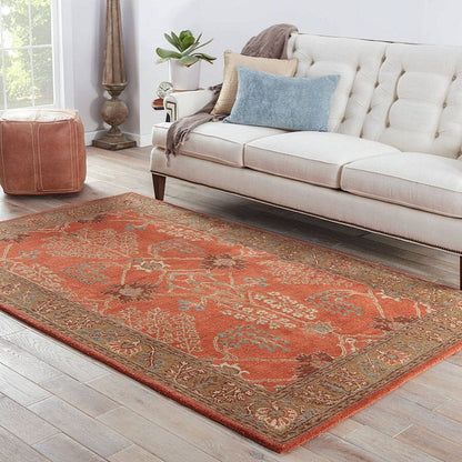 Jaipur Poeme Chambery Pm51 Orange Rust / Gold Brown Area Rug