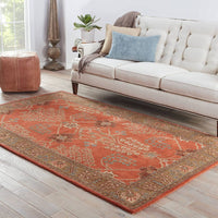 Jaipur Poeme Chambery Pm51 Orange Rust / Gold Brown Area Rug