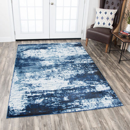 Rizzy Panache Pn6988 Ivory, Light Blue, Medium Blue Organic / Abstract Area Rug