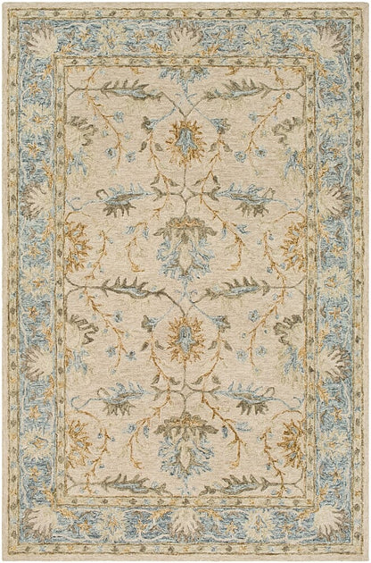 Surya Panipat Pnp-2308 Light Gray, Charcoal, Pale Blue Area Rug