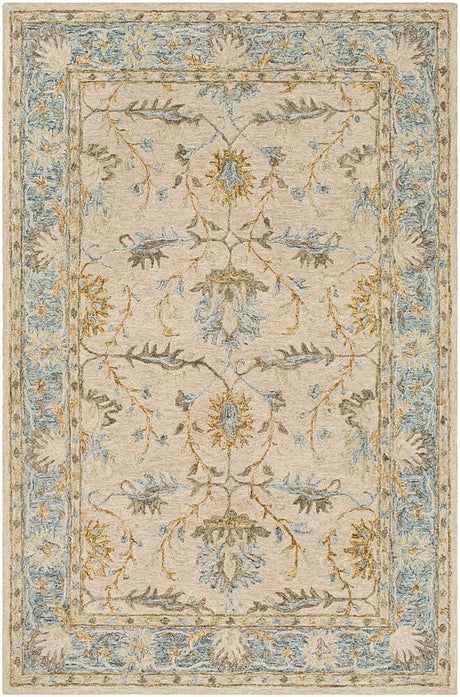 Surya Panipat Pnp-2308 Light Gray, Charcoal, Pale Blue Rugs.