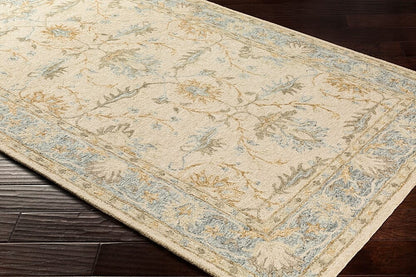 Surya Panipat Pnp-2308 Light Gray, Charcoal, Pale Blue Area Rug