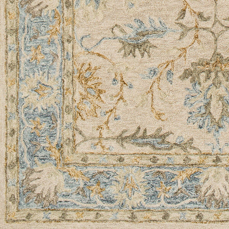 Surya Panipat Pnp-2308 Light Gray, Charcoal, Pale Blue Rugs.