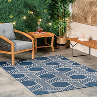 Nuloom Milania Lattice Nmi1796A Blue Area Rug