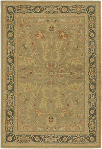 Chandra Pooja Poo407 Tan / Black / Brown / Burgundy / Green Area Rug