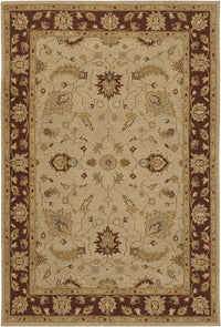 Chandra Pooja Poo431 Brown / Beige / Tan / Burgundy / Grey Area Rug