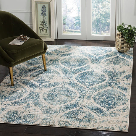 Safavieh Princeton Prn715M Blue / Beige Rugs.