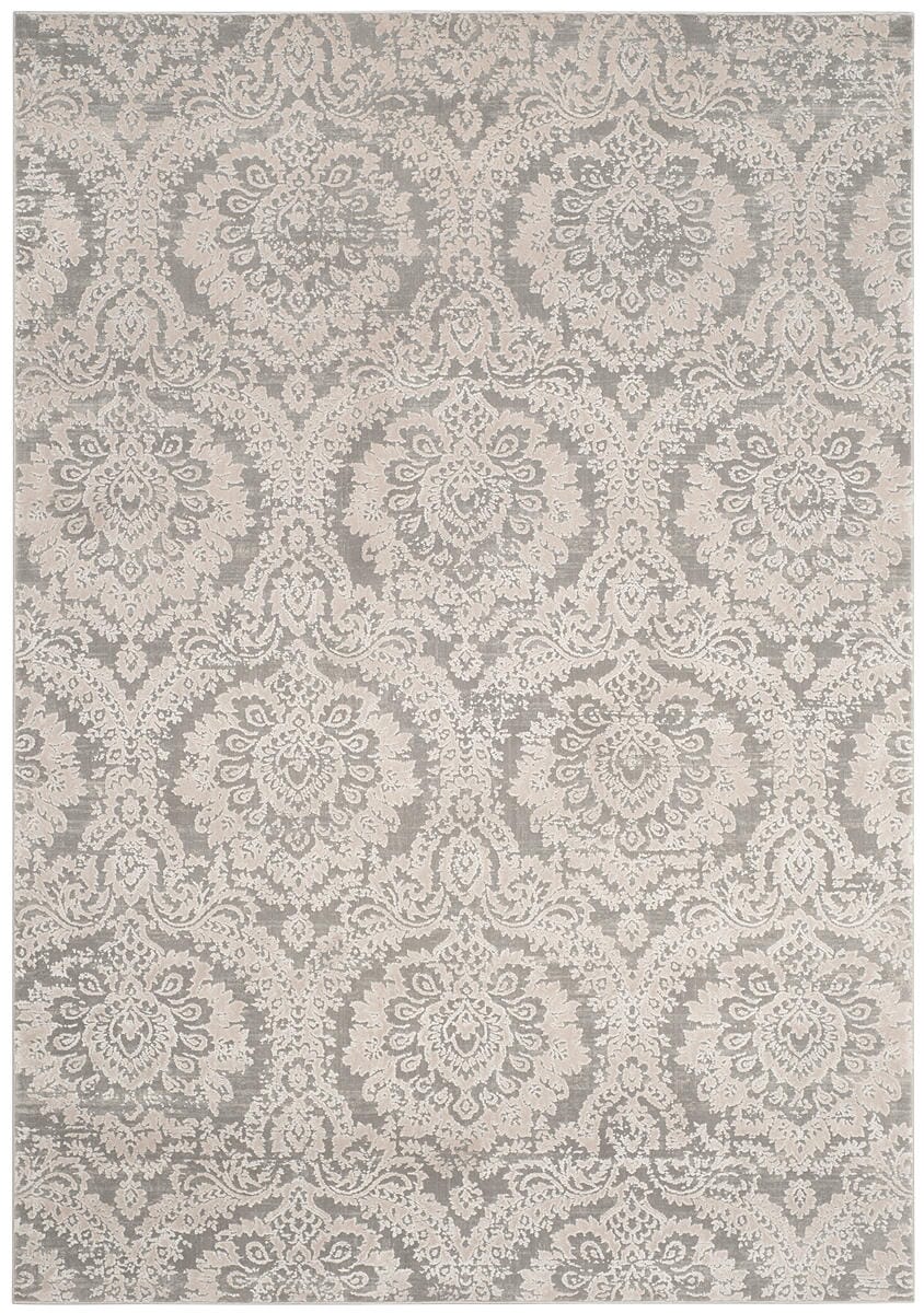 Safavieh Princeton Prn717G Grey / Beige Damask Area Rug