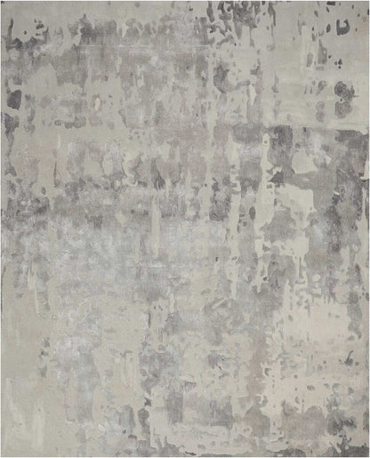 Nourison Prismatic Prs12 Silver Grey Organic / Abstract Area Rug