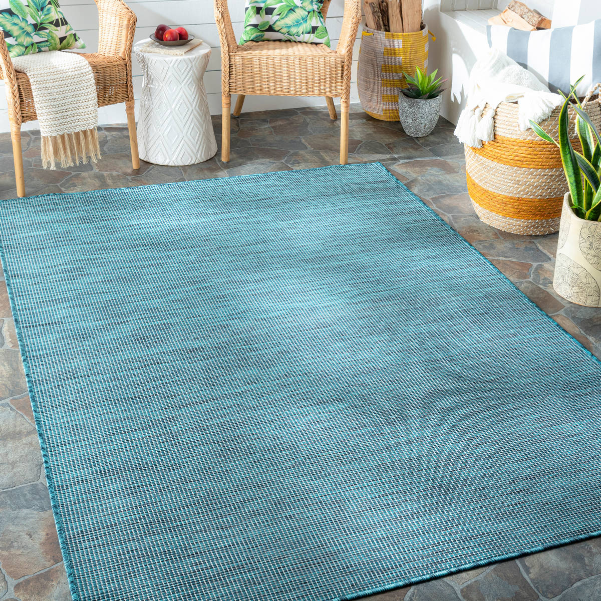 Surya Pasadena Psa-2312 Teal, Black, Aqua Area Rug