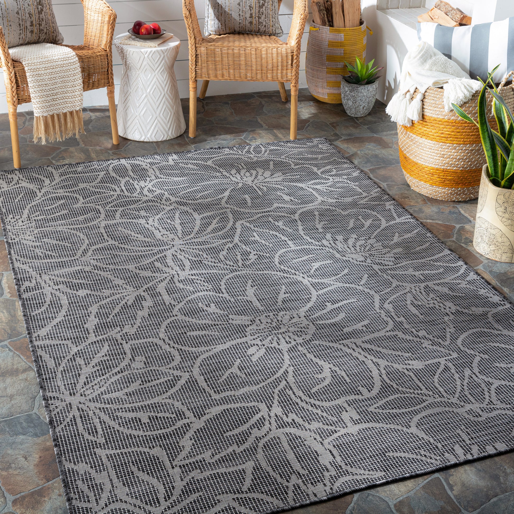 Surya Pasadena Psa-2326 Charcoal, Black Area Rug