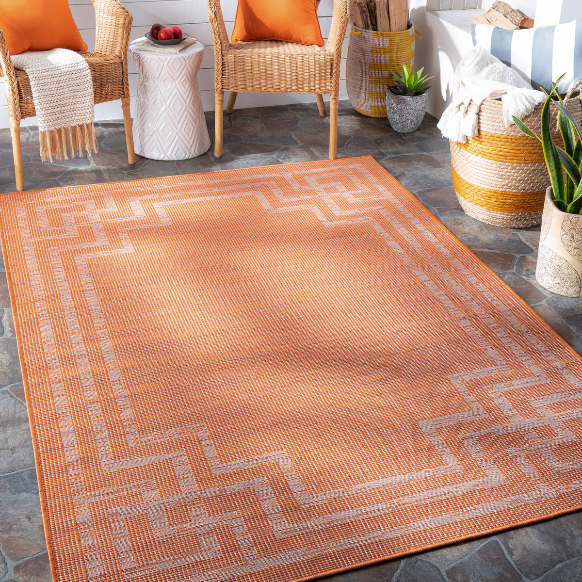 Surya Pasadena Psa-2353 Bright Orange Area Rug