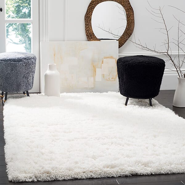 Safavieh Polar Shag Psg800B White Shag Area Rug