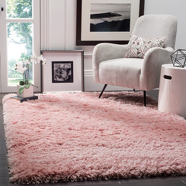 Safavieh Polar Shag Psg800P Light Pink Shag Area Rug