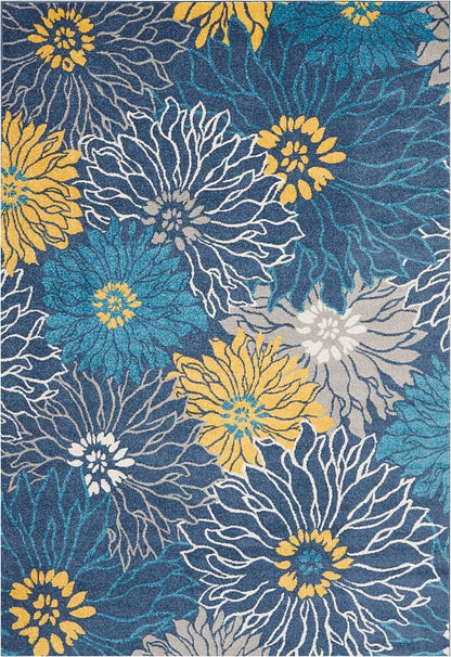 Nourison Passion Psn17 Blue Floral / Country Area Rug